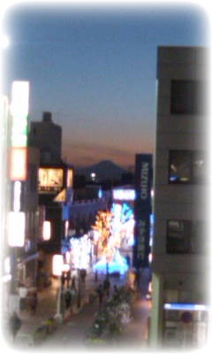 昨夕の富士山